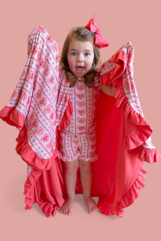 CANDY HEARTS DREAM RUFFLE SHORT SET