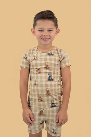 TEDDY CHECK DREAM SHORT SET