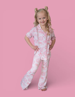 BLUSH BUNNY TOILE DREAM GIRL'S FLARE SET