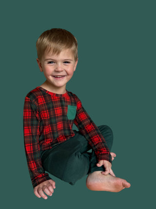 TARTAN CHEER DREAM LONG SLEEVE POCKET TEE