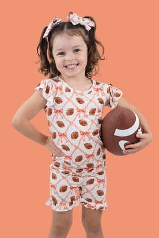 GAME DAY GLAM DREAM RUFFLE SHORT SET