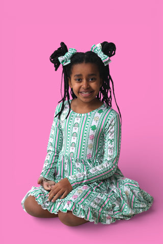 LUCKY RAINBOW RIBBONS DREAM RUFFLE DRESS