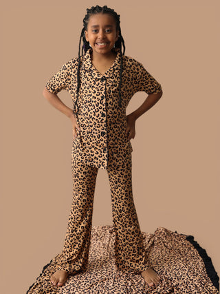 LEOPARD DREAM GIRL'S FLARE SET