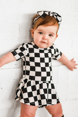 OREO CHECKERS DREAM BODYSUIT DRESS