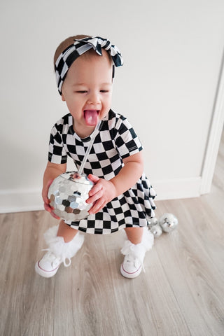 OREO CHECKERS DREAM BODYSUIT DRESS