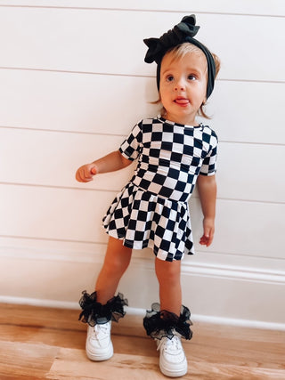 OREO CHECKERS DREAM BODYSUIT DRESS