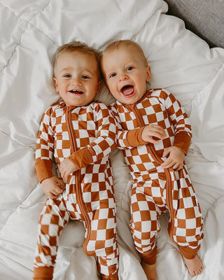 COPPER CHECKERS DREAM ROMPER