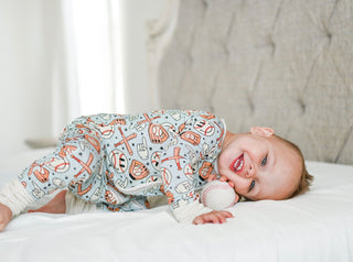 BASEBALL SMILEY DREAM ROMPER